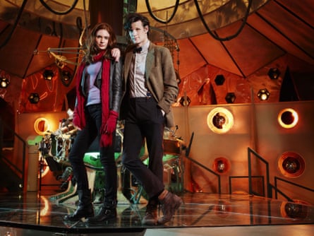 Matt Smith, the Doctor from 2010 to 2013, with Karen Gillan