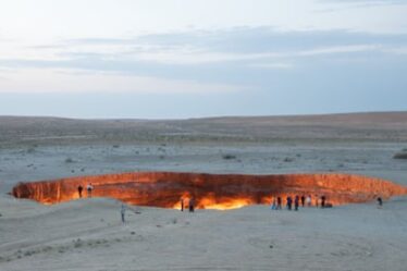 The Door to Hell gas crater in Turkmenistan