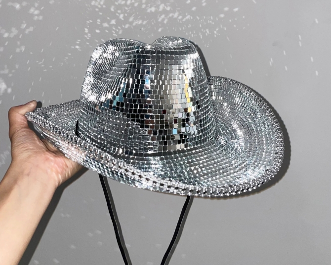 etsy mirrorball disco hat