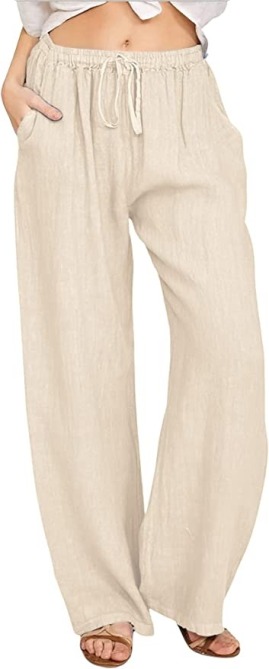 CHARTOU Drawstring Linen Pants Amazon