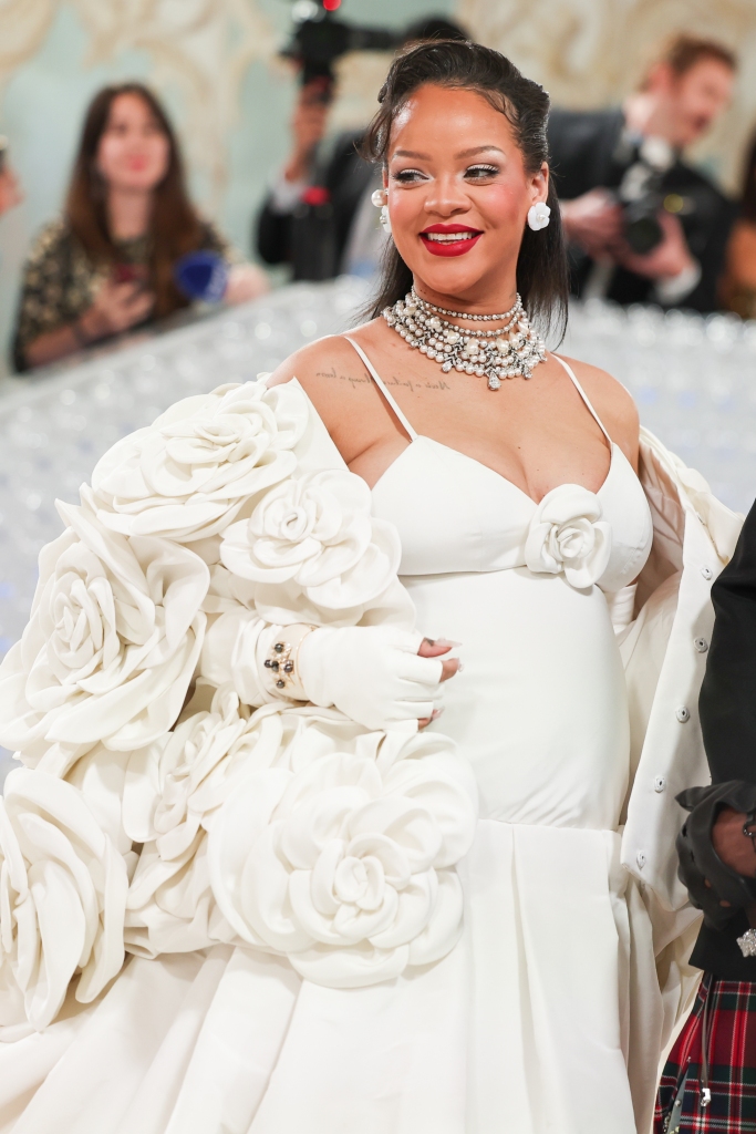 Rihanna and A Rocky at the 2023 Met Gala: Karl Lagerfeld: A Line of Beauty held at the Metropolitan Museum of Art on May 1, 2023 in New York, New York.