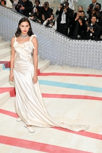 Irina Shayk at the 2023 Met Gala: Karl Lagerfeld: A Line of Beauty held at the Metropolitan Museum of Art on May 1, 2023 in New York, New York.