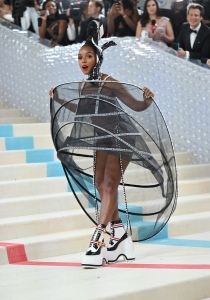 Janelle Monáe at the 2023 Met Gala: Karl Lagerfeld: A Line of Beauty held at the Metropolitan Museum of Art on May 1, 2023 in New York, New York.