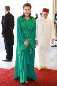 LONDON, ENGLAND - MAY 05: Princess Lalla Meryem of Morocco  attends the Coronation Reception for overseas guests at Buckingham Palace on May 05, 2023 in London, England. (Photo by Chris Jackson/Getty Images)
