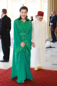 LONDON, ENGLAND - MAY 05: Princess Lalla Meryem of Morocco  attends the Coronation Reception for overseas guests at Buckingham Palace on May 05, 2023 in London, England. (Photo by Chris Jackson/Getty Images)
