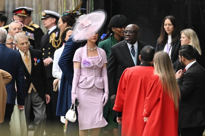 Katy Perry at the coronation of King Charles