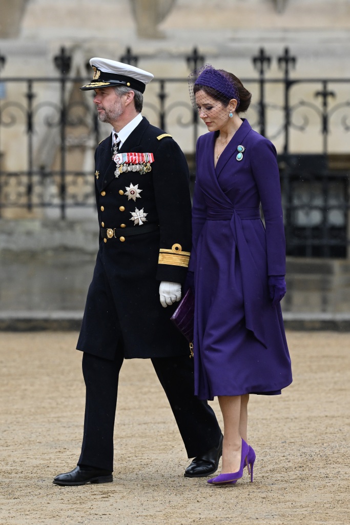 LONDON, ENGLAND - MAY 06: Crown Prince Frederik of Denmark and Mary, Crown Princess of Denmark attend the Coronation of King Charles III and Queen Camilla on May 06, 2023 in London, England. The Coronation of Charles III and his wife, Camilla, as King and Queen of the United Kingdom of Great Britain and Northern Ireland, and the other Commonwealth realms takes place at Westminster Abbey today. Charles acceded to the throne on 8 September 2022, upon the death of his mother, Elizabeth II. (Photo by Jeff Spicer/Getty Images)