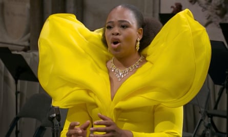 Pretty Yende performing at the coronation
