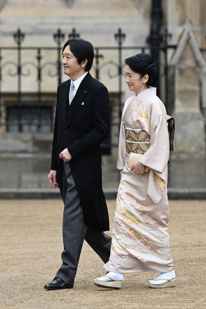 LONDON, ENGLAND - MAY 06: Crown Prince Akishino of Japan and Crown Princess Kiko of Japan attend the Coronation of King Charles III and Queen Camilla on May 06, 2023 in London, England. The Coronation of Charles III and his wife, Camilla, as King and Queen of the United Kingdom of Great Britain and Northern Ireland, and the other Commonwealth realms takes place at Westminster Abbey today. Charles acceded to the throne on 8 September 2022, upon the death of his mother, Elizabeth II. (Photo by Jeff Spicer/Getty Images)
