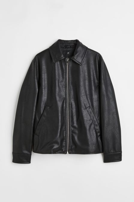 black leather Zara jacket