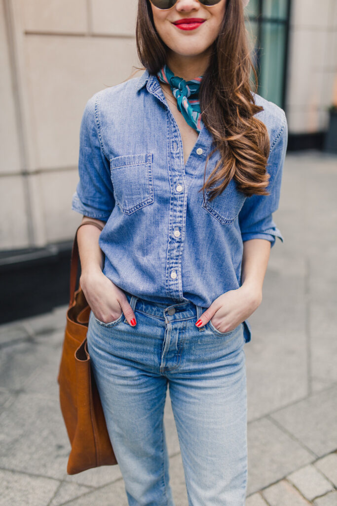 23 denim and white outfit ideas - Fashnfly