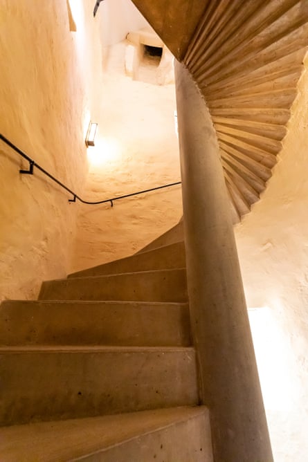 The spiral staircase at Fairburn Tower