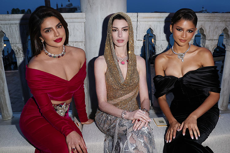 Priyanka Chopra Jonas, Anne Hathaway and Zendaya attend the "Bulgari Mediterranea High Jewelry" event a