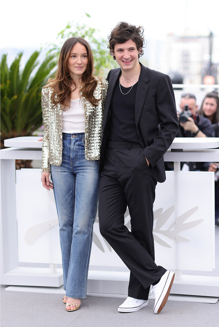 Anaïs Demoustier and Vincent Lacoste attend the "Le Temps D'Aimer (Along Came Love)" photocall 