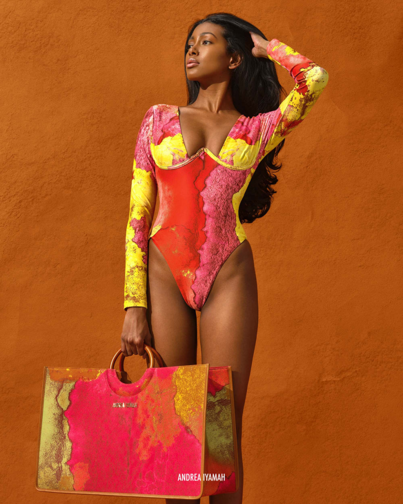 Amar One Piece Swimsuit in Eros Print by Andrea Iyamah
