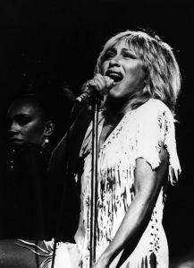4th December 1982:  Popular American soul pop singer Tina Turner singing live at the Budapest Sports Hall, Hungary, 1982.  (Photo by Keystone/Getty Images)