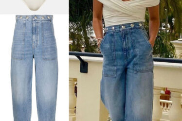 Alicia Vikander's Khaite Bodysuit, Studded Jeans & Mules
