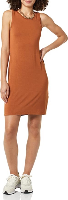 Amazon Essentials Women's Lightweight Jersey Slim-Fit Tank Mini Dress