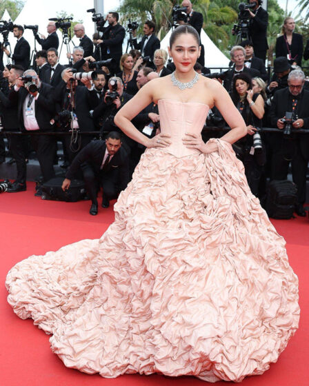 Araya A. Hargate Wore Jean Paul Gaultier Haute Couture To The ‘Jeanne du Barry’ Cannes Film Festival Premiere & Opening Ceremony