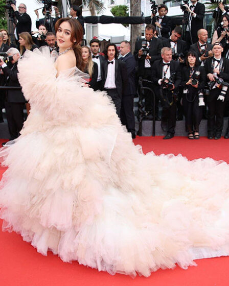  Araya A. Hargate Wore Nicolas Jebran Couture To The 'Monster' Cannes Film Festival Premiere