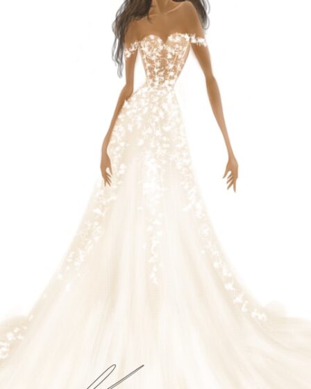 Biles’ wedding dress design