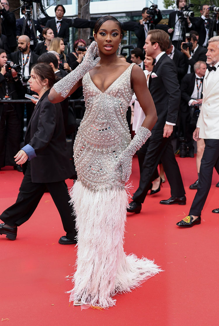 Coco Jones Wore Naeem Khan To 'The Monsters' Cannes Film Festival Premiere