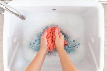 Dry-clean only items can be expensive to clean – have you considered hand washing them?