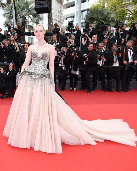 Elle Fanning Wore Alexander McQueen To The 'Jeanne du Barry' Cannes Film Festival Premiere & Opening Ceremony