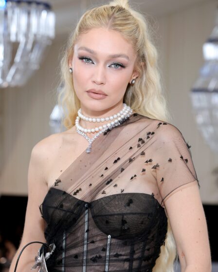 Gigi Hadid attends The 2023 Met Gala Celebrating Karl Lagerfeld A Line Of Beauty
