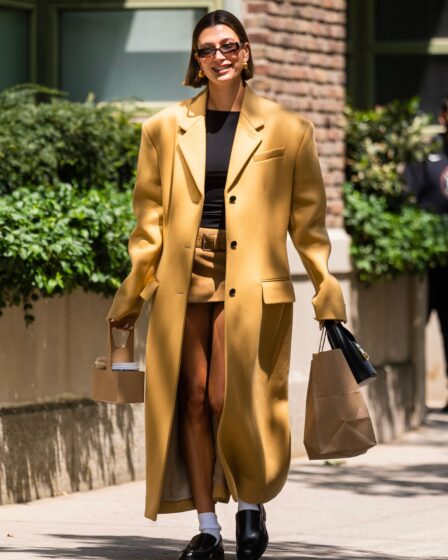 Hailey Bieber is seen in Tribeca on May 10 2023.