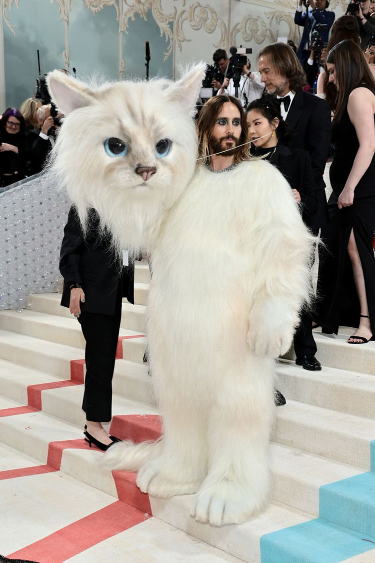Jared Leto & Lil Nas X Served Up Choupette Cat Couture For The 2023 Met Gala