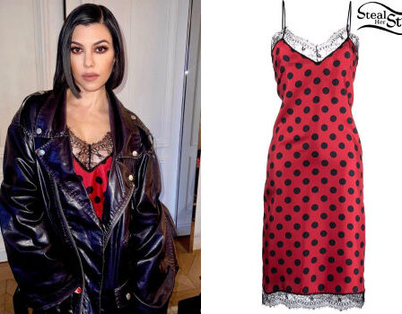 Kourtney Kardashian: Red Polka-Dot Dress
