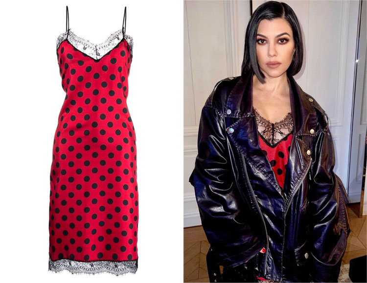 Kourtney Kardashian's AMI Paris Polka Dot Dress