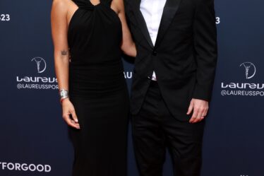 Laureus World Sportsman of the Year 2023 nominee Lionel Messi and wife Antonella Roccuzzo arrives at the 2023 Laureus World Sport Awards Paris red carpet arrivals at Cour Vendome on May 08, 2023 in Paris, France. (Photo by Pascal Le Segretain/Getty Images for Laureus)
