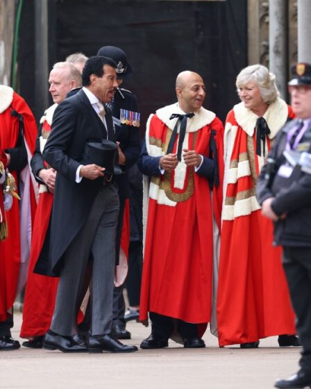 Lionel Richie arrives for the coronation ceremony of Britain's King Charles and Queen Camilla on May 06, 2023 in London, England
