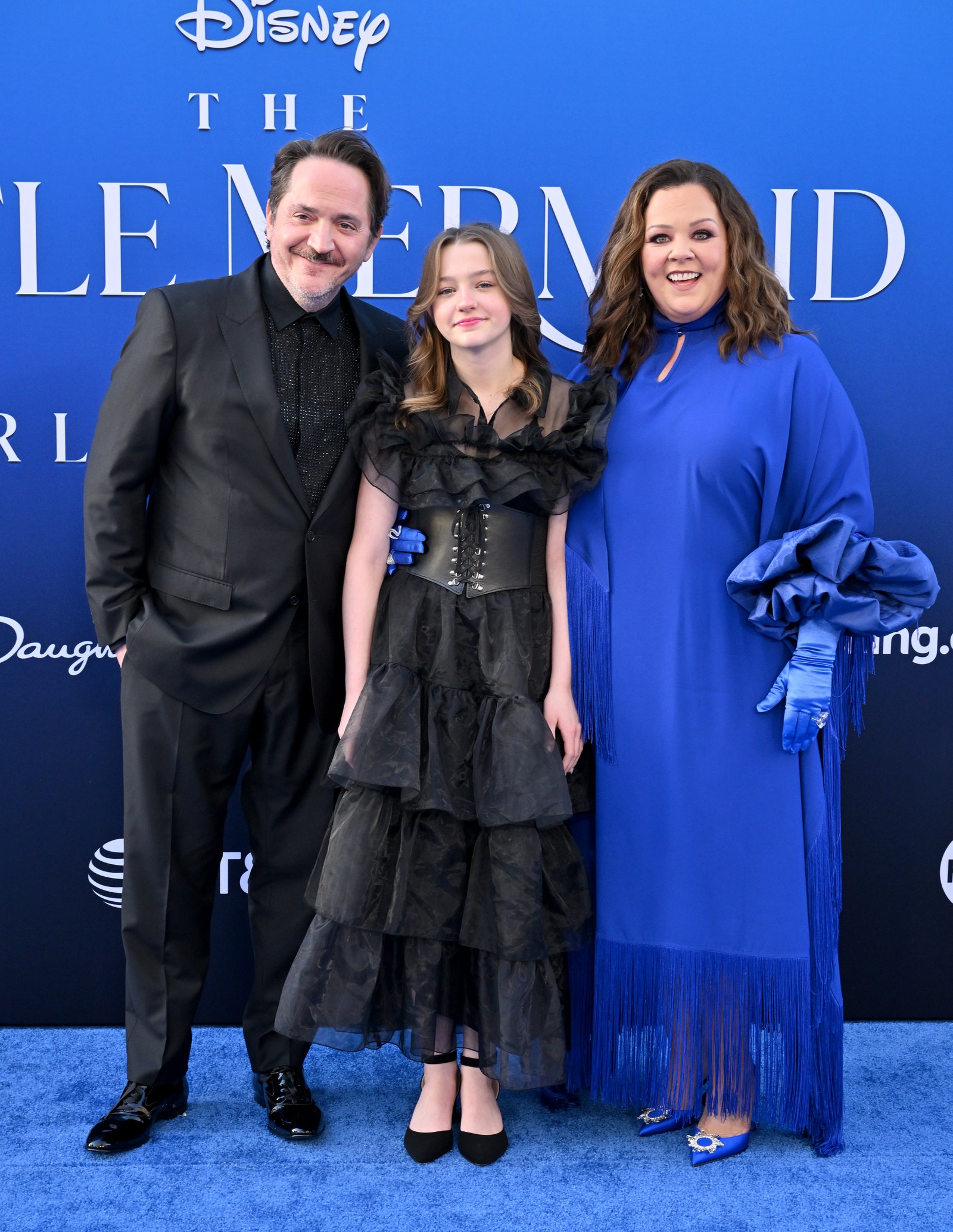 HOLLYWOOD CALIFORNIA  MAY 08  Ben Falcone Vivian Falcone and Melissa McCarthy attend the World Premiere of Disney's The...