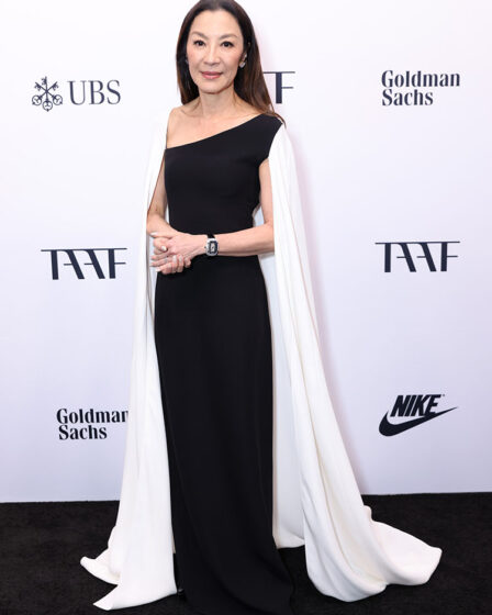 Michelle Yeoh, Valentino, TAAF Heritage Heroes Awards Dinner, Michelle Yeoh Valentino, Michelle Yeoh TAAF Heritage Heroes Awards Dinner, Black and White Dress, Valentino Pre-Fall 2023,