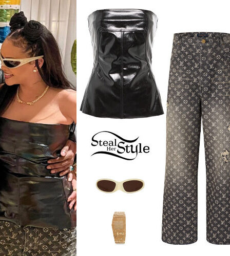 Rihanna: Black Corset, Graphic Jeans