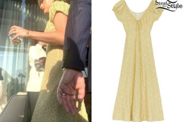 Taylor Swift: Yellow Printed Dress