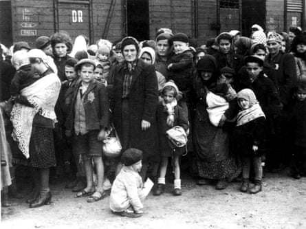 Hungarian Jews arriving at Auschwitz in summer 1944