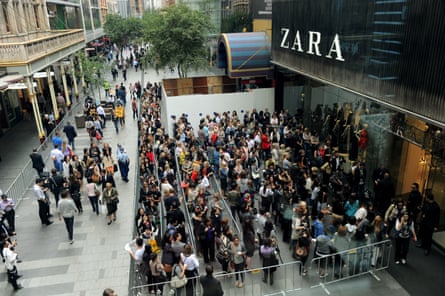 The opening of Australia’s first Zara store in Sydney in 2011.