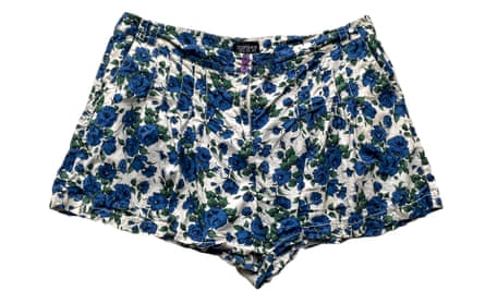 Blue floral shorts