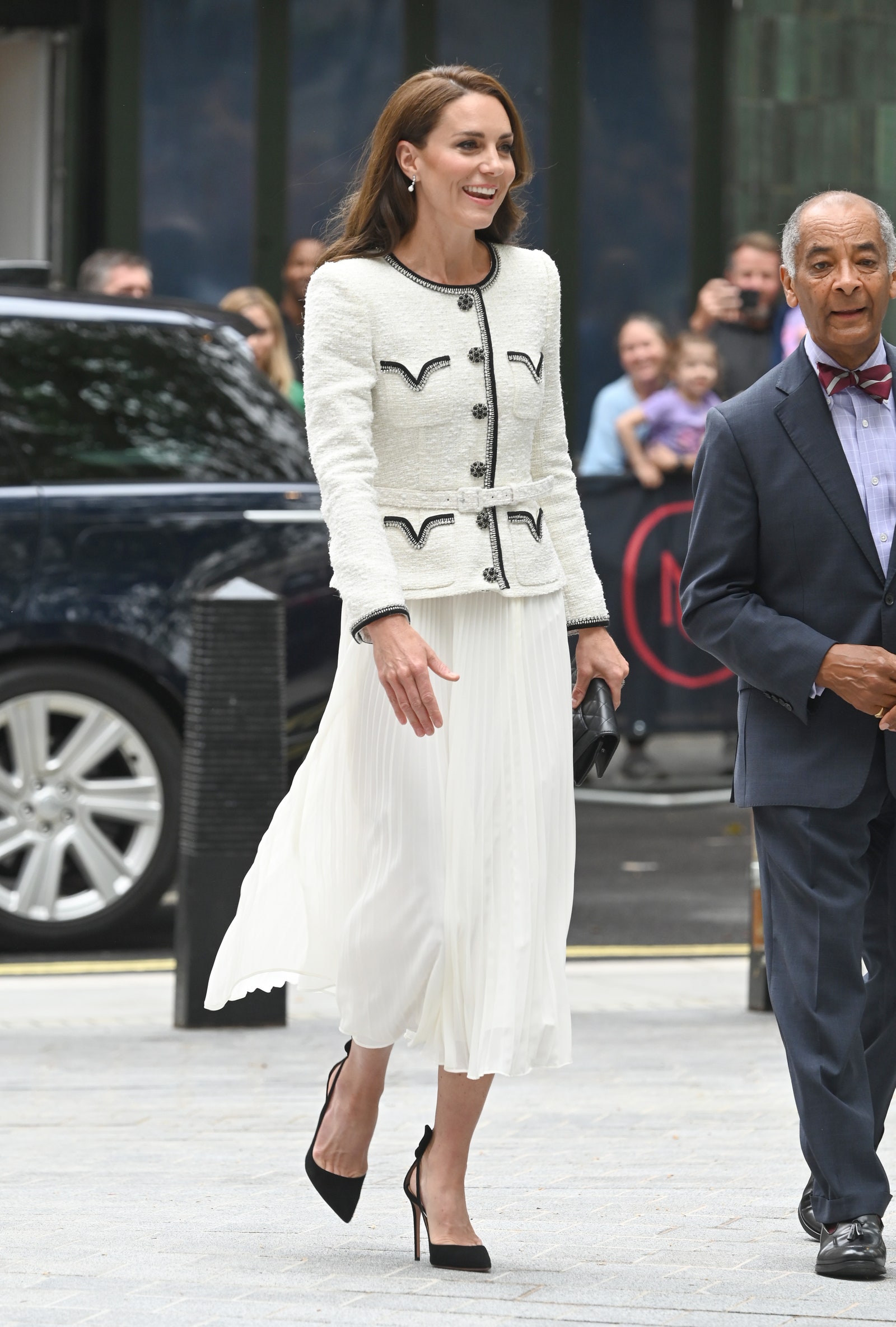 The Princess of Wales wearing SelfPortrait to the opening of the National Portrait Gallery