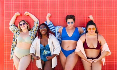 Group of women wearing swimwear.