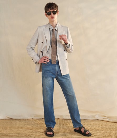 Man in jeans and linen jacket