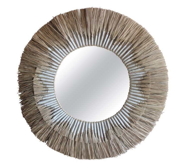 straw home decor 1st dibs mirror