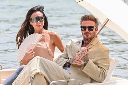 Victoria Beckham and David Beckham attend Jacquemus’s dhow at Chateau de Versailles.