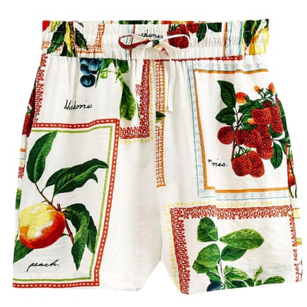 Fruit print shorts