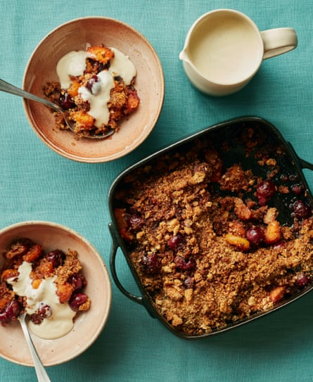 Anna Higham’s cherry and apricot brown betty.