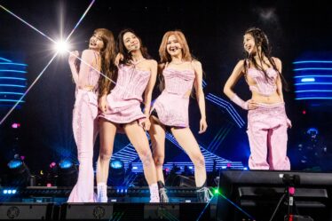INDIO CALIFORNIA  APRIL 22  Lisa Jisoo RosÃ© and Jennie of BLACKPINK perform onstage at the 2023 Coachella Valley Music...